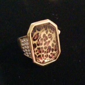 New Gold Leopard Diamond Park Lane Size 10 Ring